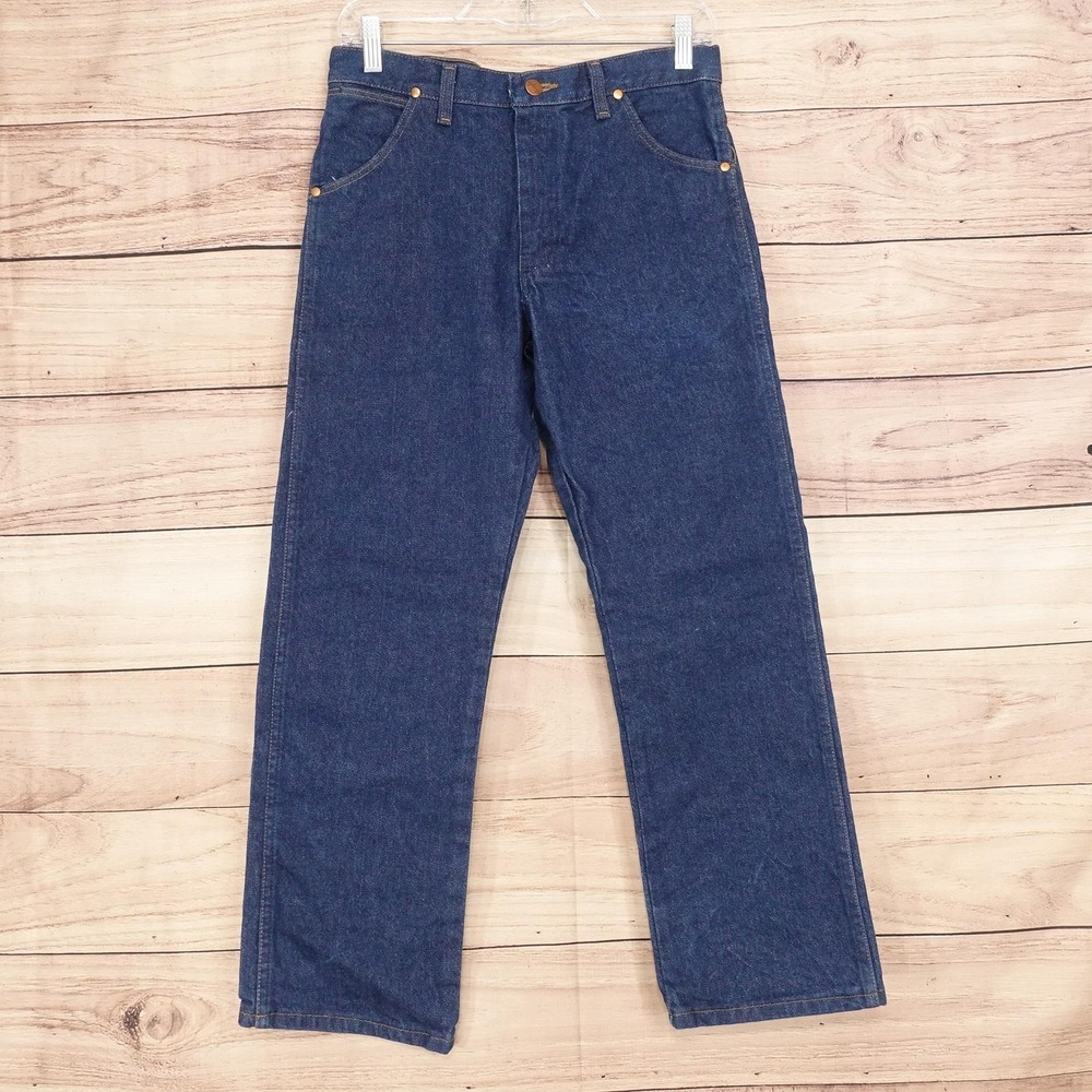 Wrangler Jeans Boys 12 Husky 28x27 Blue Relaxed Straight Adjustable Waist Youth